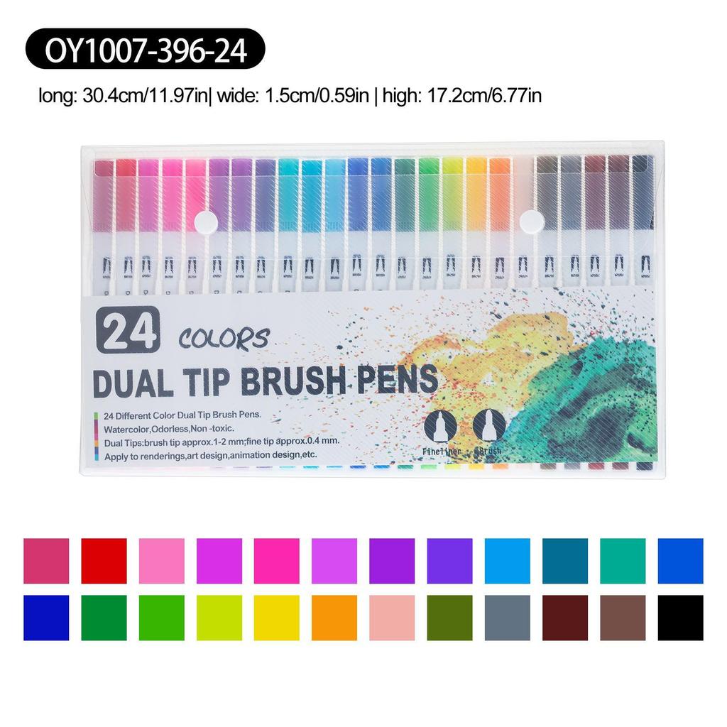 Double-Headed Washable Watercolor and Manga Pen Set for Kids