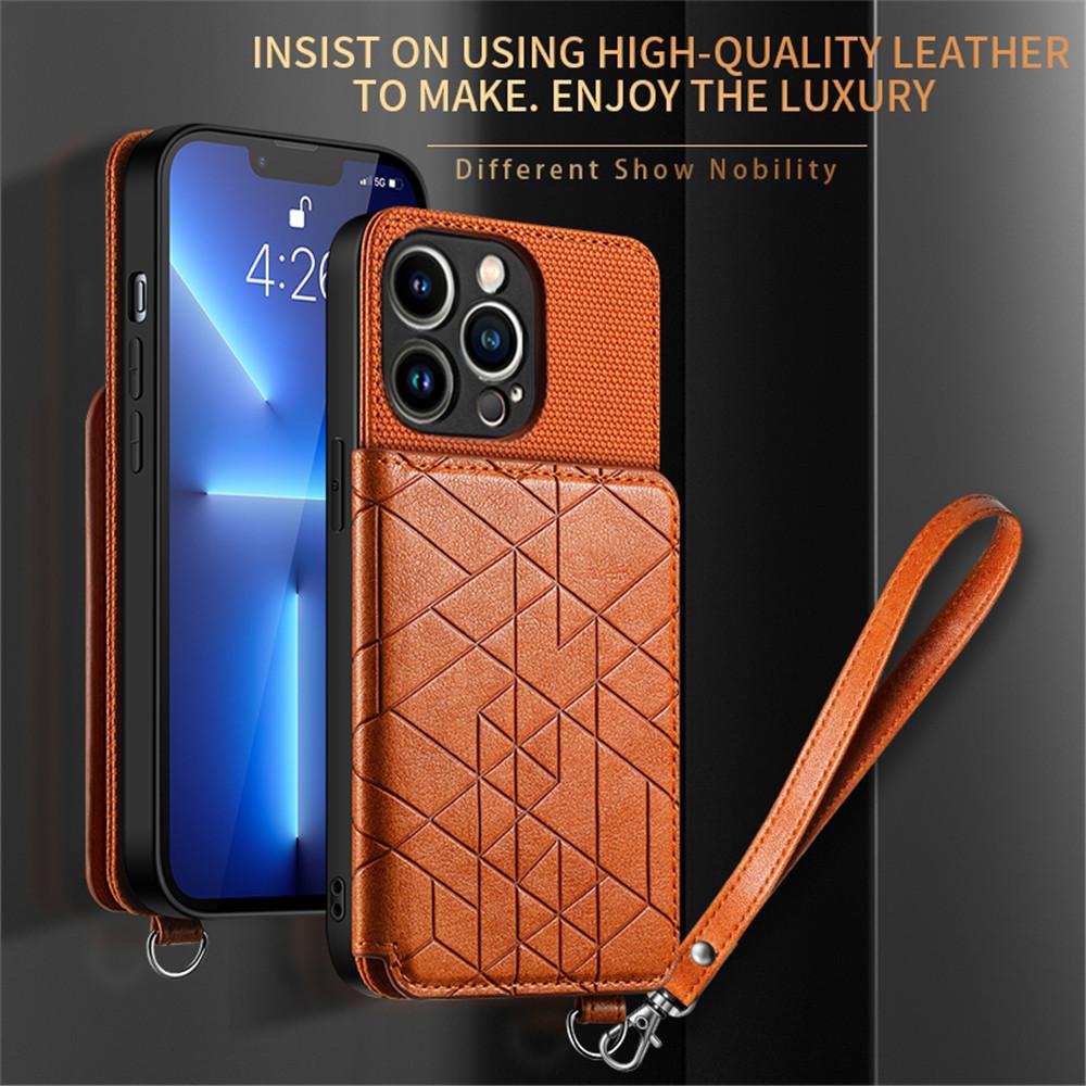 Etui z przegródką na karty, magnetyczny uchwyt samochodowy, do iPhone 14 13 Pro Max 12 Mini, z smyczą, wstrząsoodporne etui na telefon Coque Fundas