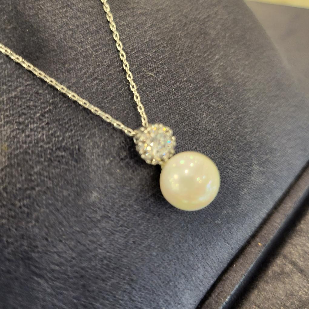 One Cubic Nuclear Pearl N Round Pearl Necklace MSMNEJJ0004WHF