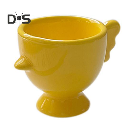 

Подставка для яиц милой формы, усиленное основание, нежная подставка для губки для макияжа, держатель, керамический держатель для яиц жёлтый