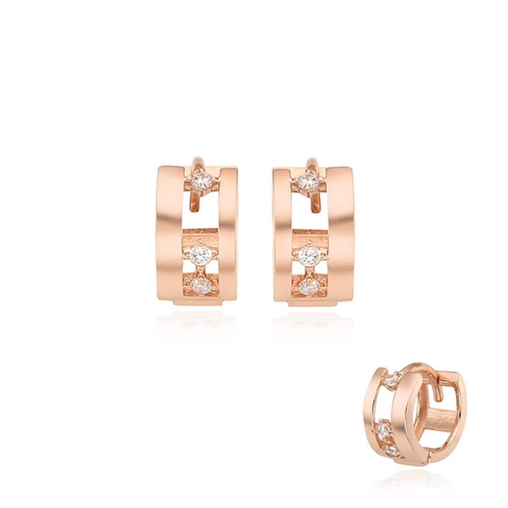 [Stonehenge] Silver One-Touch Earrings Sc1412
