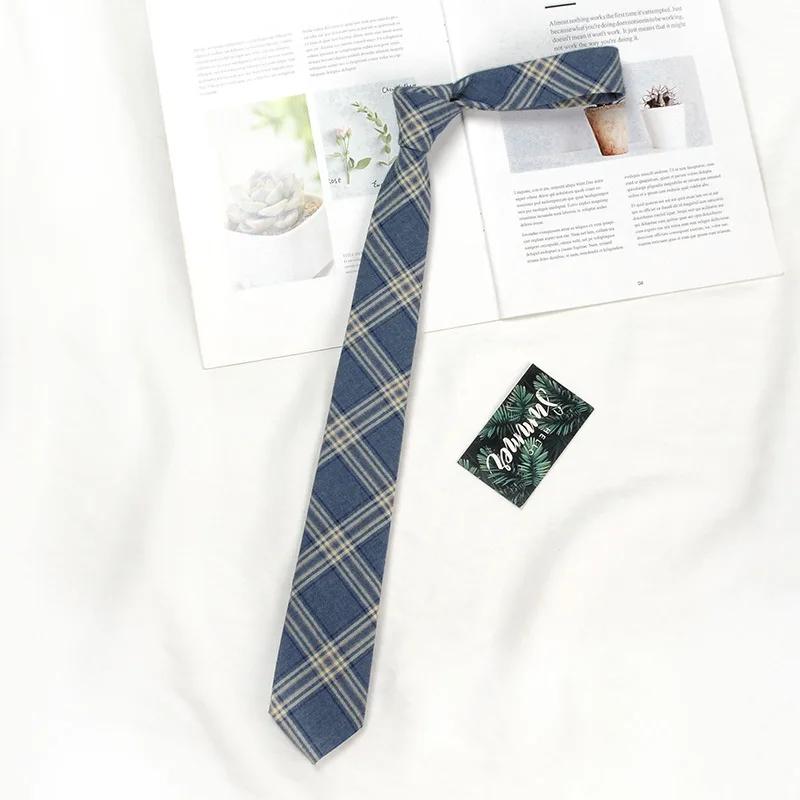 Brown Tie Men Shirt Gift Male Preppy College Style Coffee Stripe Retro Tie Decoration Jk Necktie Female Girly Kawaii Accessories