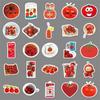 50pcs Cute Tomato Graffiti Stickers for Phone Cases, Tablets, and Laptops