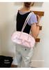 2025 Women's Korean Style Bow Baguette Shoulder Bag - Versatile Boston Bowling Bag