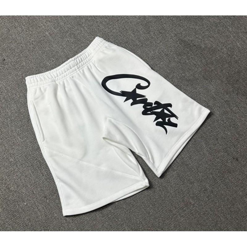 Corteiz Streetwear Short Pants Men Women Alcatraz Ship Print Loose Fit Cotton Shorts