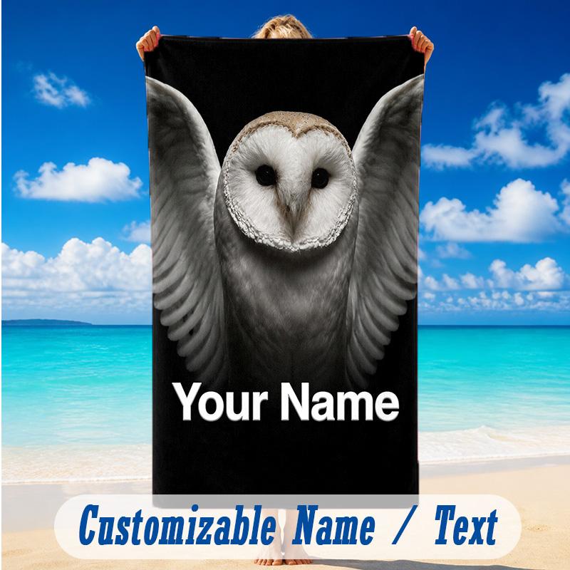 Beach Towel Custom Name Text, Quick Dry Large Towel For Beach HomeDeftones