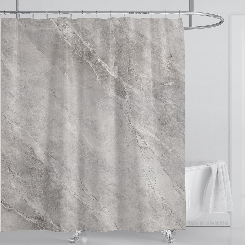Marble Waterproof Shower Curtain Waterproof Shower Curtain for Bathroom Decor Printed Washable Shower Curtain with Hooks