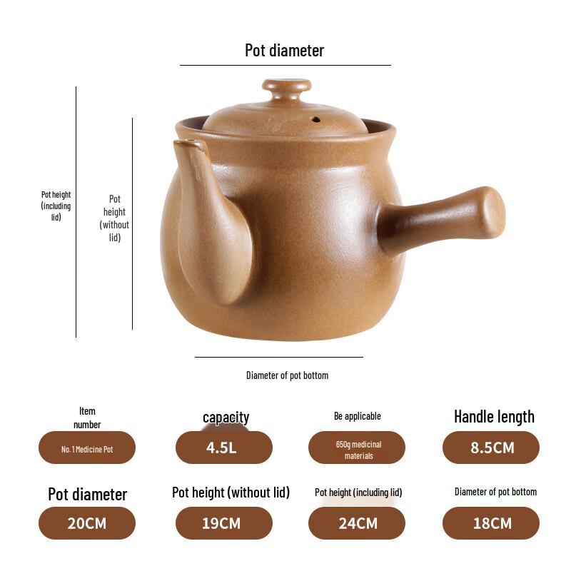 Traditional LiiLang Ceramic Herbal Medicine Pot