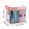 Transparent Books Storage Bag Handle Stackable Document Collection Container Foldable Waterproof Tutorial Bag Storage Bag