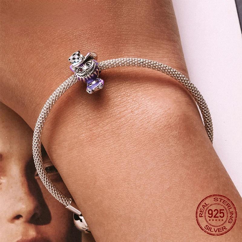100% 925 Sterling Silver Fashion Colorful Magic Cat Charms Beads for Women Fit Original DIY Bracelet Necklace Fine Jewelry
