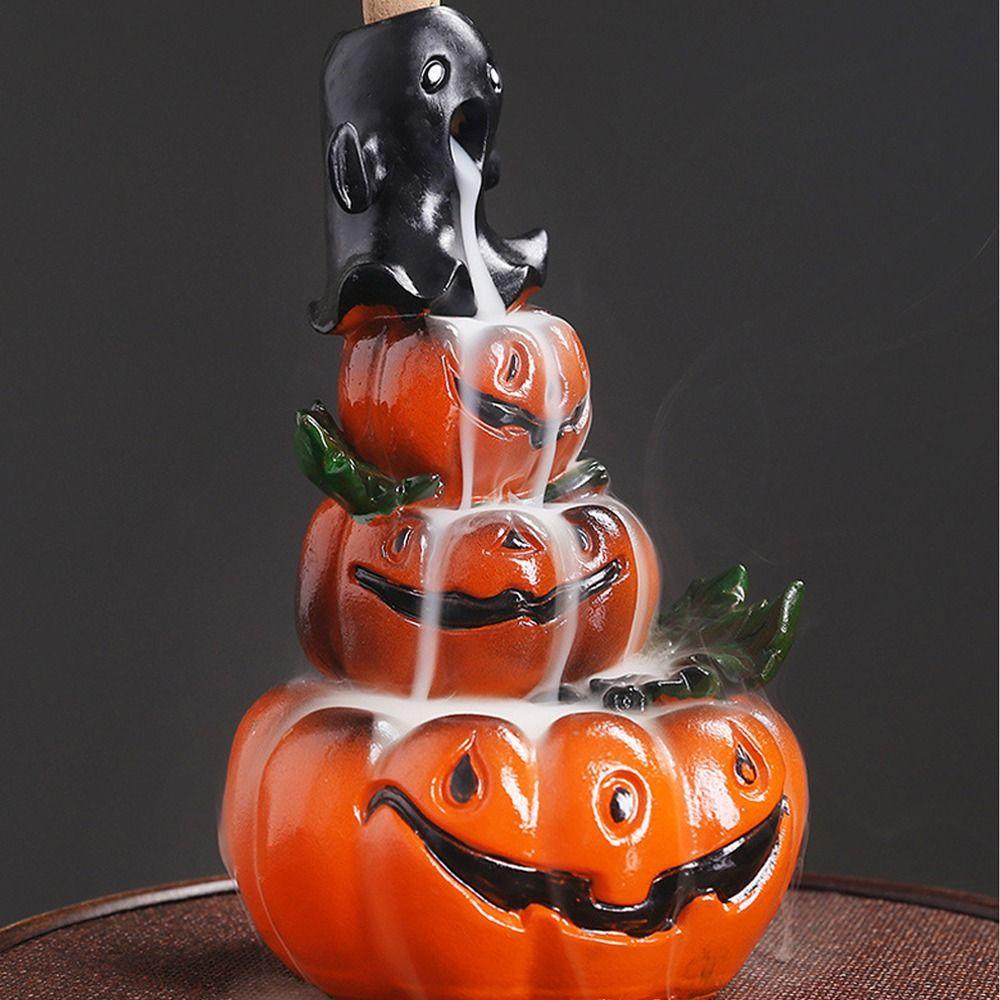 Retro Pumpkin Backflow Incense Holder Resin Backflow Incense Burner  Home Office Decoration
