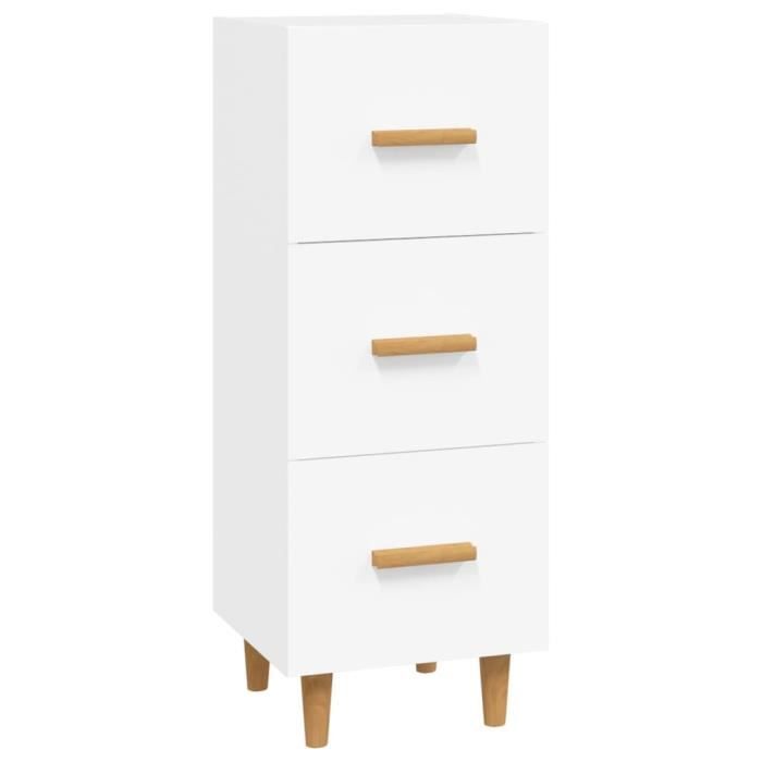 812339 vidaXL White Buffet 34.5x34x90 Cm Engineered Wood
