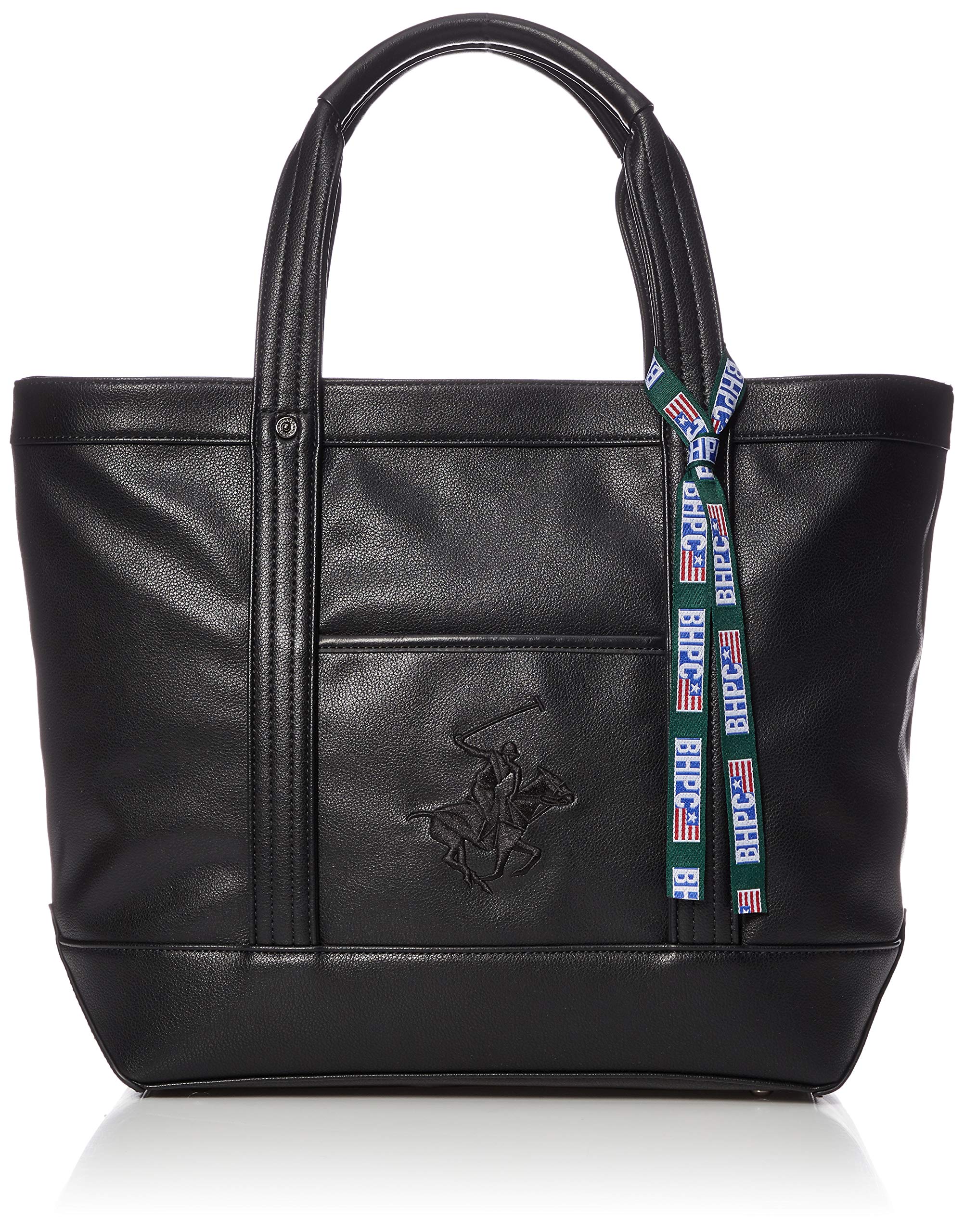 

Beverly Hills Polo Club PU Tote Bag BH2008N Black x Black Women s