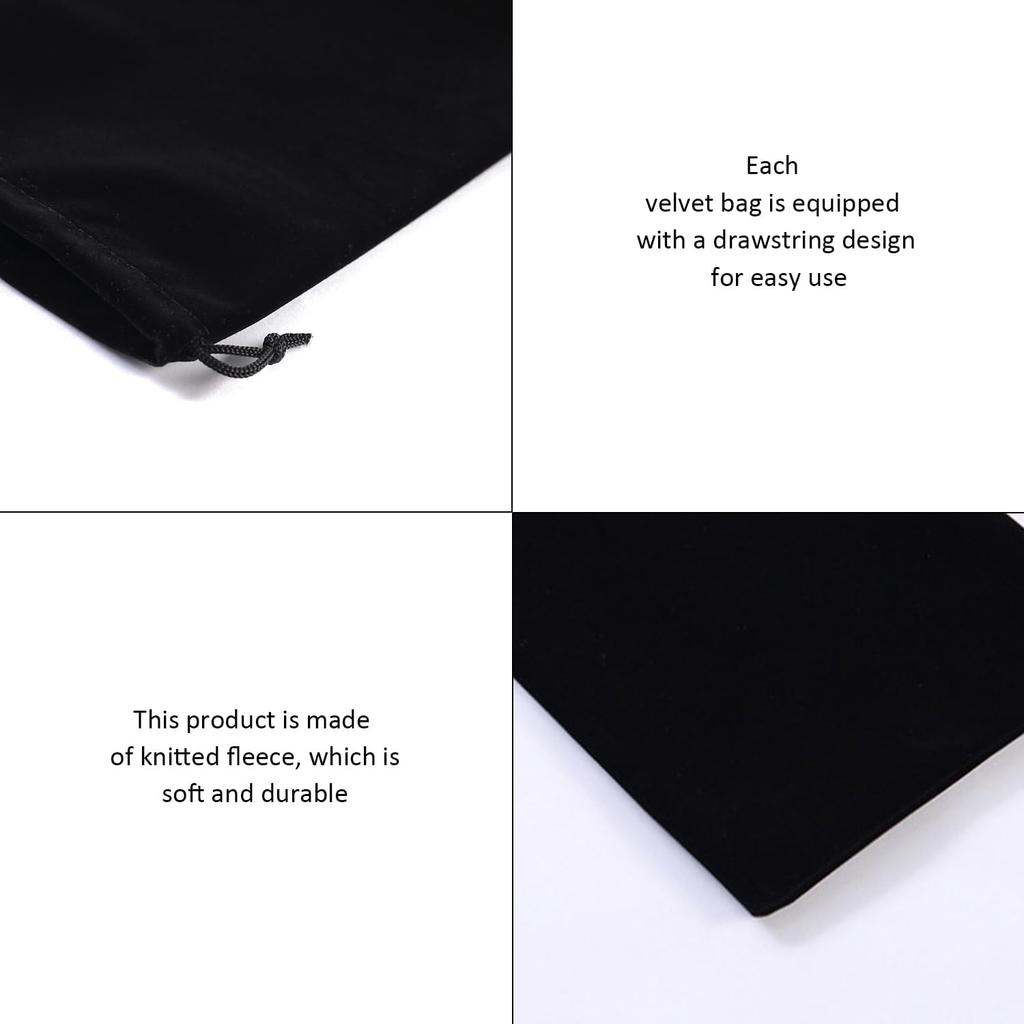 20 Pieces Velvet Bags, Jewellery Pouches, Velvet Bags with Drawstring, Gift Bags, Bags for Small Items