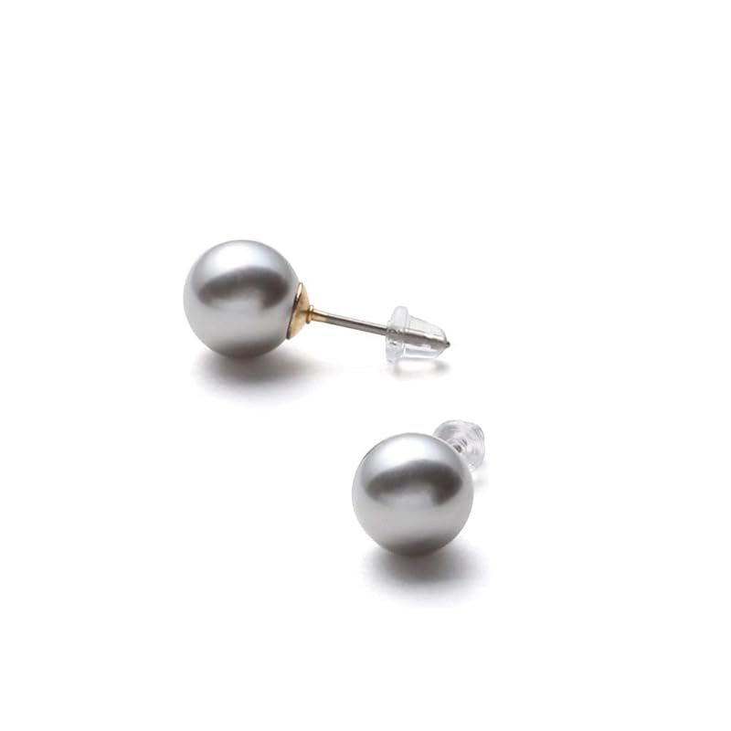 

[VOTRE COUTURE] Luxury domestic product pearl earrings You can choose color pearl pearl silver gray titanium gold 10mm