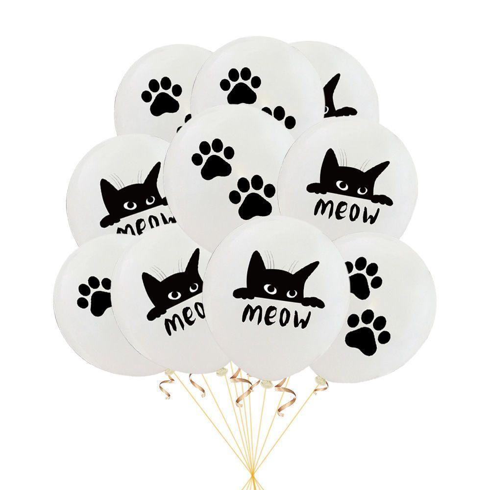 Cute Little Cat Pet-themed Birthday Party Decoration, Cat Head Banner Balloon Set, Children's Birthday Party Decoration