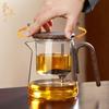 High-grade Home Tea Pot One Click Tea Water Separation Stainless Steel Tea Strainer Glass Teapot Filter Kettle For Office