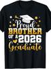 Men'S 2026 Graduation Season T-Shirt-Brothers Sisters Are Proud of The Graduates, Featuring Golden L
