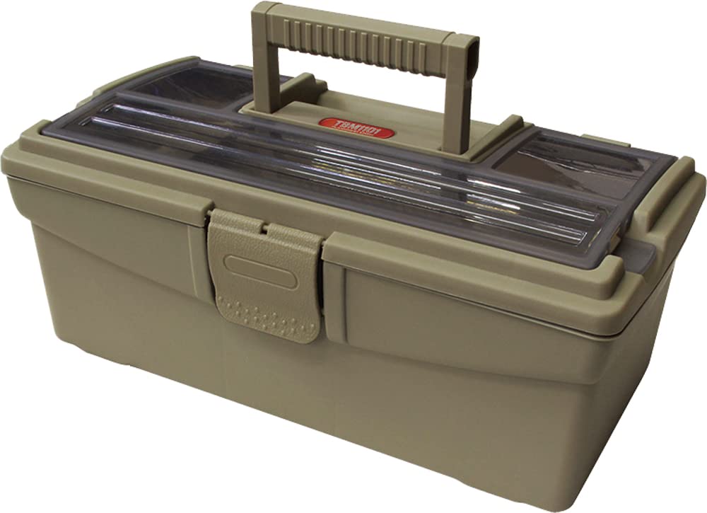 

Osaka Fishing Gear Tackle Box Light Olive TBM1101LO Storage Box compact tackle (OGK) (2-layer) [2-layer box]