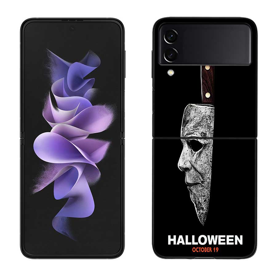 Halloween The Curse Of Michael Myers Horror Movie Case for Samsung Galaxy Z Flip 6 Flip 5 4 3 5G Black Cell Phone Cover Samsu