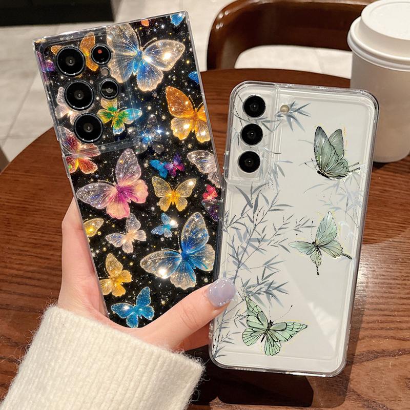 Fantasy Crystal Butterfly Case For Samsung Galaxy S26 Ultra S25 FE S24 S23 S22 A54 A15 A35 A55 A16 A36 A56 A17 A37 A57 5G Cover