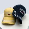 Baseball Striped Stitching Embroidered Letterings Alphabet KFashion Style Korean Women  Men Her Him For Fresh Caps Peaked Hats Sunshade Personal