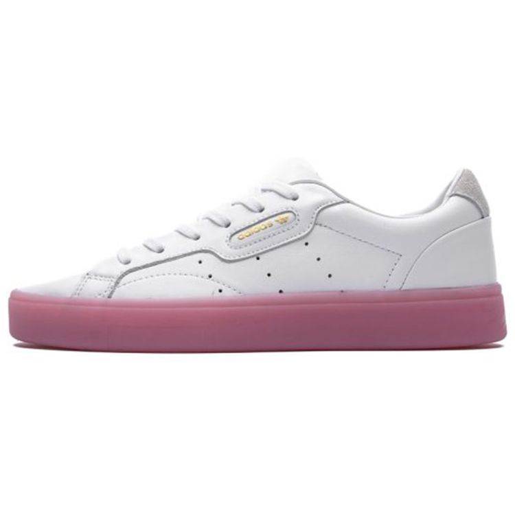 Adidas Originals Sleek Casual Slip-Resistant Lightweight Low-Top Skate Shoes Women Sneaker Pink White EF1430