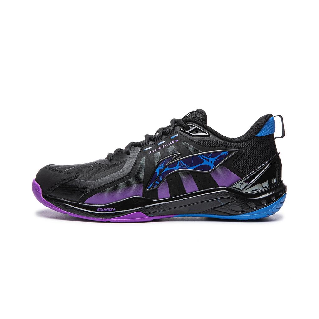 Li-Ning Badminton Shoes Unisex Low-top Black/Fluorescent Grape Purple