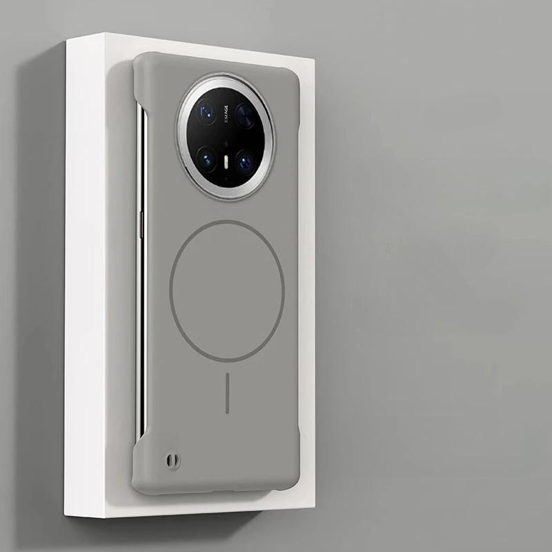 

Магнитный безрамный противоударный чехол для Huawei Mate 70 60 Pro Plus 50 40 Magsafe Wireless Charging Ultra Thin Matte Hard Cover Huawei Mate 40 Pro серый