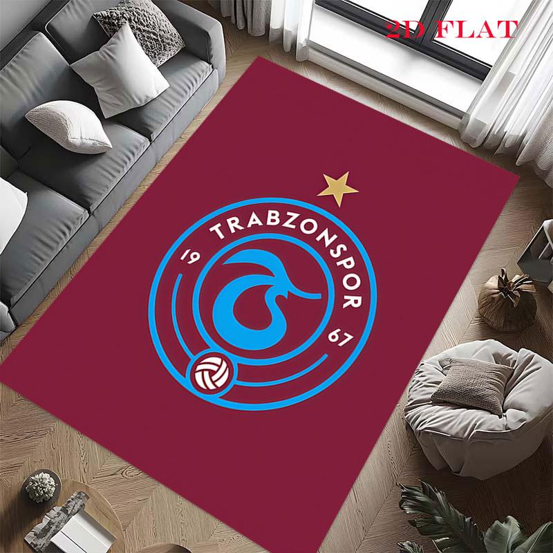 Tappeto con logo Trabzonspor per Soggiorno, Camera da Letto, Decorazione Divano Casa, Tappetino Antiscivolo per Giochi Bambini