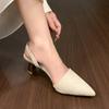 Fashion Ladies Shoes 2025 Fashion Women's Slingbacks High Heels Pointed Toe Thin Heels Slip On Pumps for Classics Daily Dress Sandals