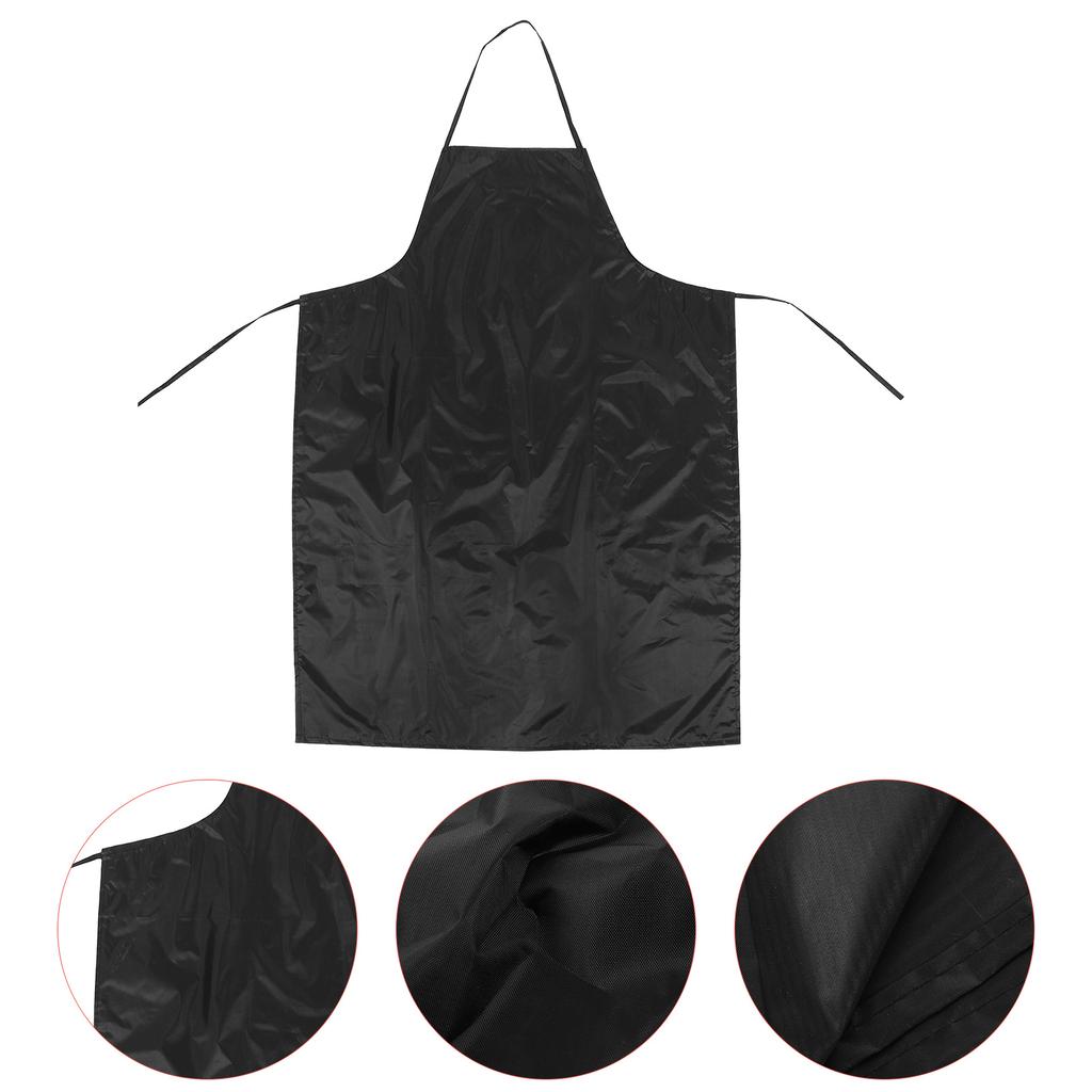 Heavy Duty Waterproof Apron For Household Cleaning Art Painting Cooking Large Black Polyester Fabric Stain Resistant Oil