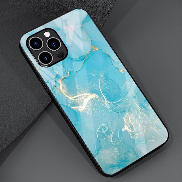 Tvrzené sklo s mramorovým vzorem pro Apple iPhone 13 Pro 11 14 12 7 8 Plus SE 2022 XR X XS Max 6 6S