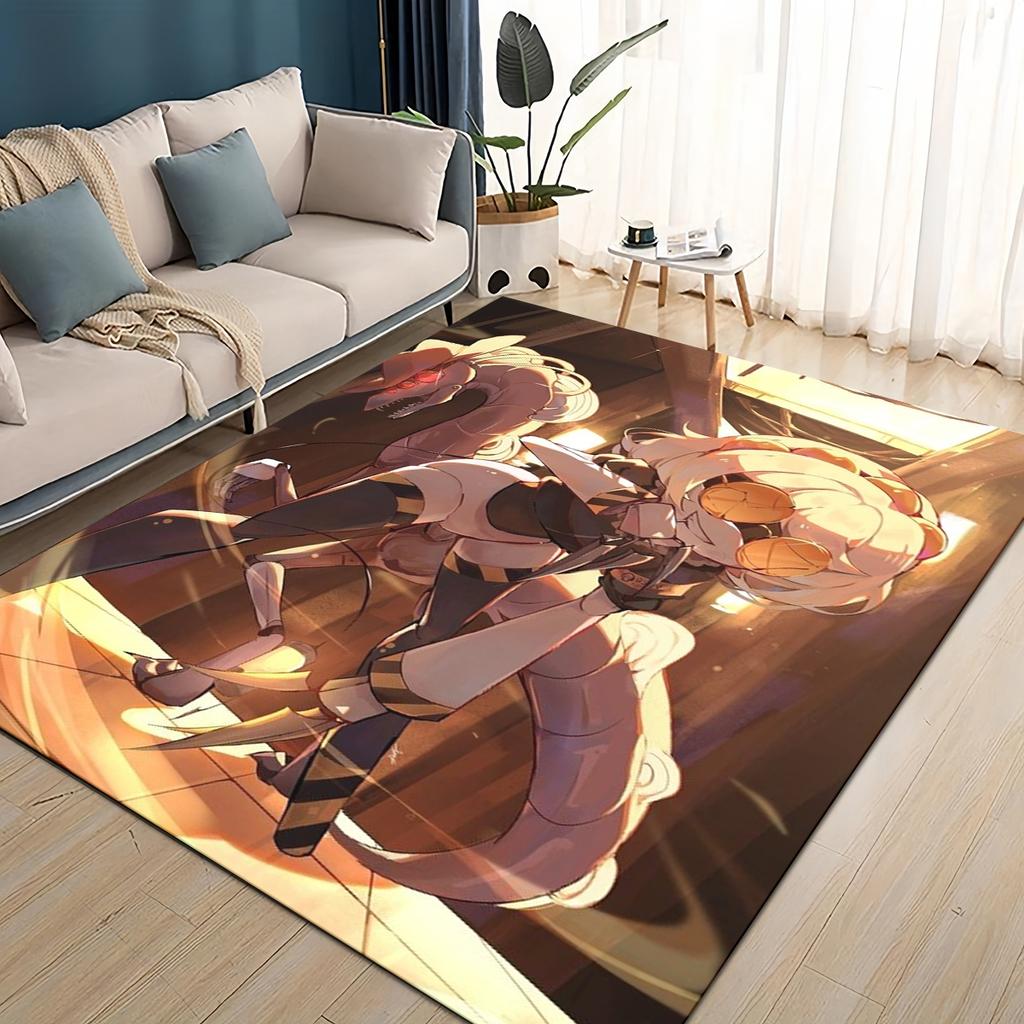 3D Print Murder Drones Cartoon Uzi V J Robot Gift Carpet Rug for Living Room Bedroom Home Sofa Decoration,kid Non-slip Floor Mat