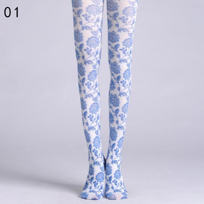 New Japanese Style Floral Printed Pantyhose Lolita Stockings Harajuku Tights Colorful Tropical Fish Cake Sushi Print Pantyhose