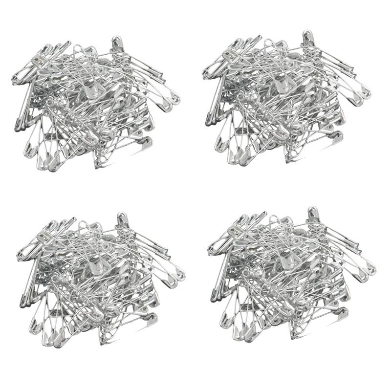 Набор из 400 металлических булавок, прищепок серебряный