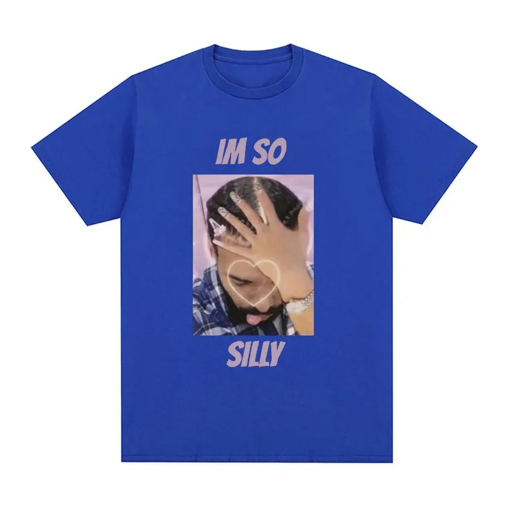 Unisex100% Cotton Casual Comfort Oversized T Shirts Funny Im So Silly Drake Meme T Shirt Harajuku Vintage T-shirt Streetwear