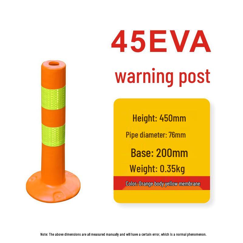 Reflective Elastic Traffic Bollard: PU Anti-Collision Post & Rubber Road Barrier