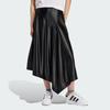 Adidas Originals High-Waisted Satin Asymmetrical Casual Long Skirt Women Bottoms Black IT9415