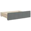 Extendable Daybed with Drawers Dark Grey 80x200 Cm Fabric