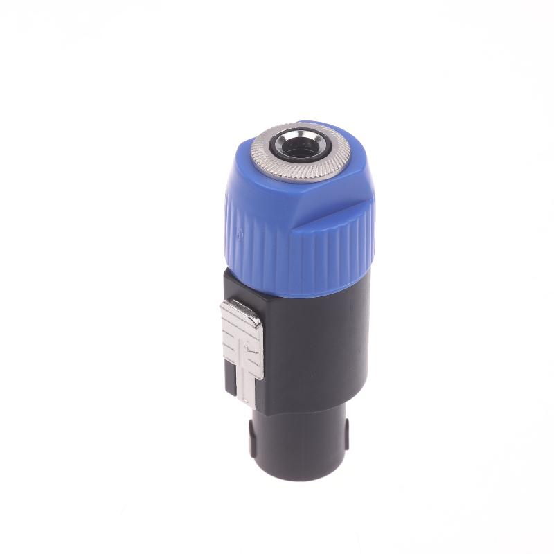 1Pcs Latch Aviation Connector 4-Pole Audio Speaker Plug To 6.5Mm Metal Converter Jack Adapter Male To 1/4" Ts Female Nl4Fc
