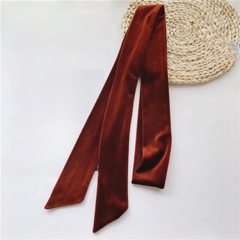 

Жіночий оксамитовий пояс із зав’язкою на талії та ремінець із поясом для сукні коричневий