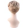 Ladies' Fashionable Brown Gradient Light Gold Partial Short Curly Hair Wig