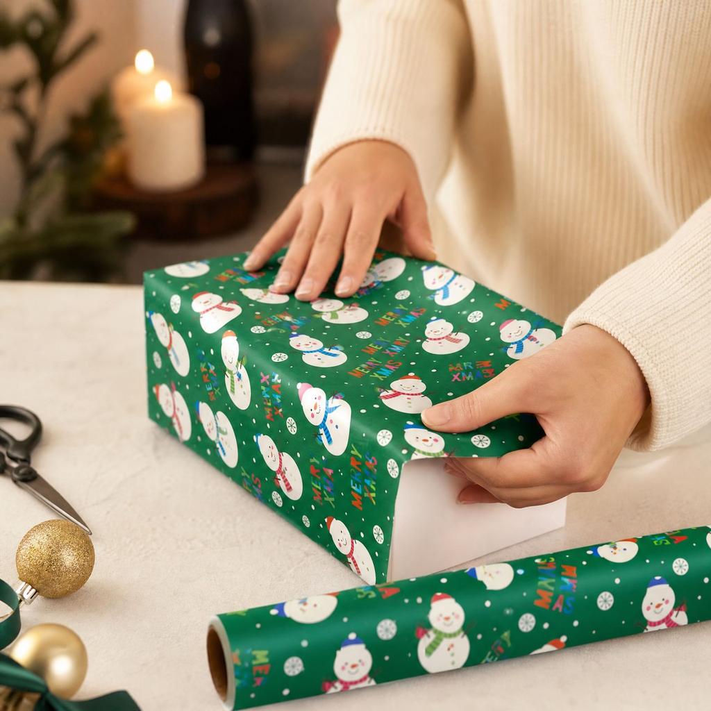 Christmas Gift Wrapping Roll 0.4 10m for Holiday Gifts, Presents and Crafts