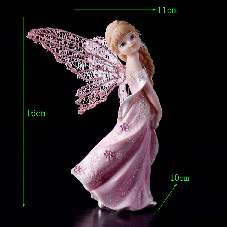 

European Resin Ornaments Angel Flower Fairy Home Livingroom Desk Sculpture Crafts Kid s Room Figurines Decoration Birthday Gifts