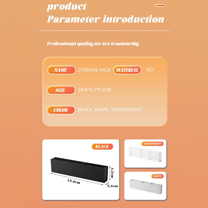 Wall Mounted Remote Control Organizer Box Space Saving TV Countertop Sorting Rack for Living Room Bedroom Hotel Room Use