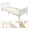 Modern Simple White Wood Double Bed Frame with Support Adult Bedroom Furniture