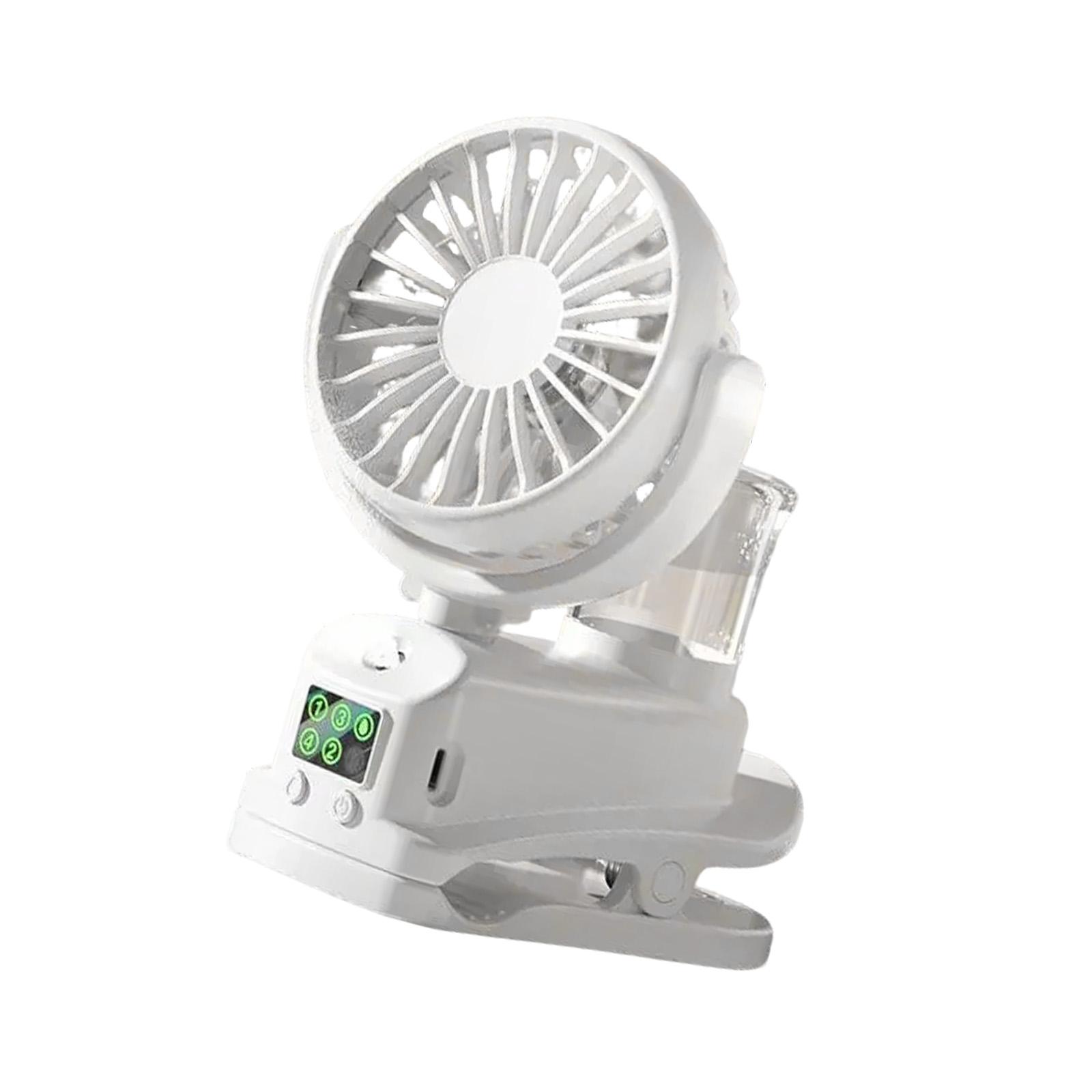

Air Cooling Fan Travel Fan Small Desk Fan USB Fan Clip On Fan Travel Fan Quiet Fan 4 Speed Adjustable ABS Texture білий