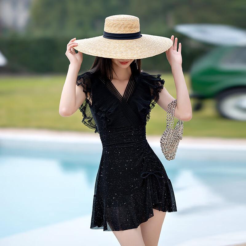 Seagull Women s Ruffle Sleeveless One-Piece Dress Swimsuit XL
