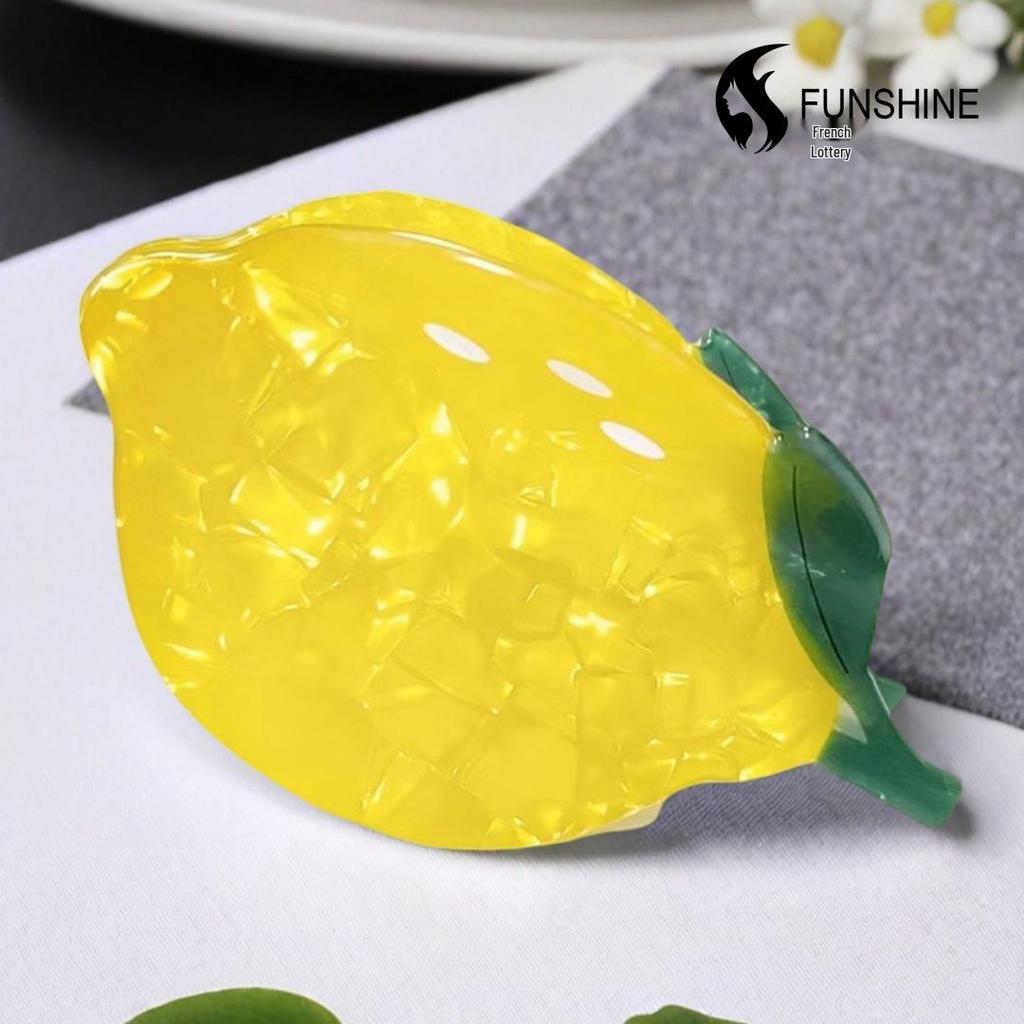 Trendy Fruit Series Hair Clips: Lemon, Avocado & Heart-Shaped Claws